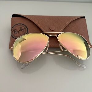 RayBan Aviator Copper Lens Gold Frame